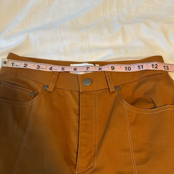 NWT La Ligne Caroline wide leg pants size tan cognac - Picture 7 of 8